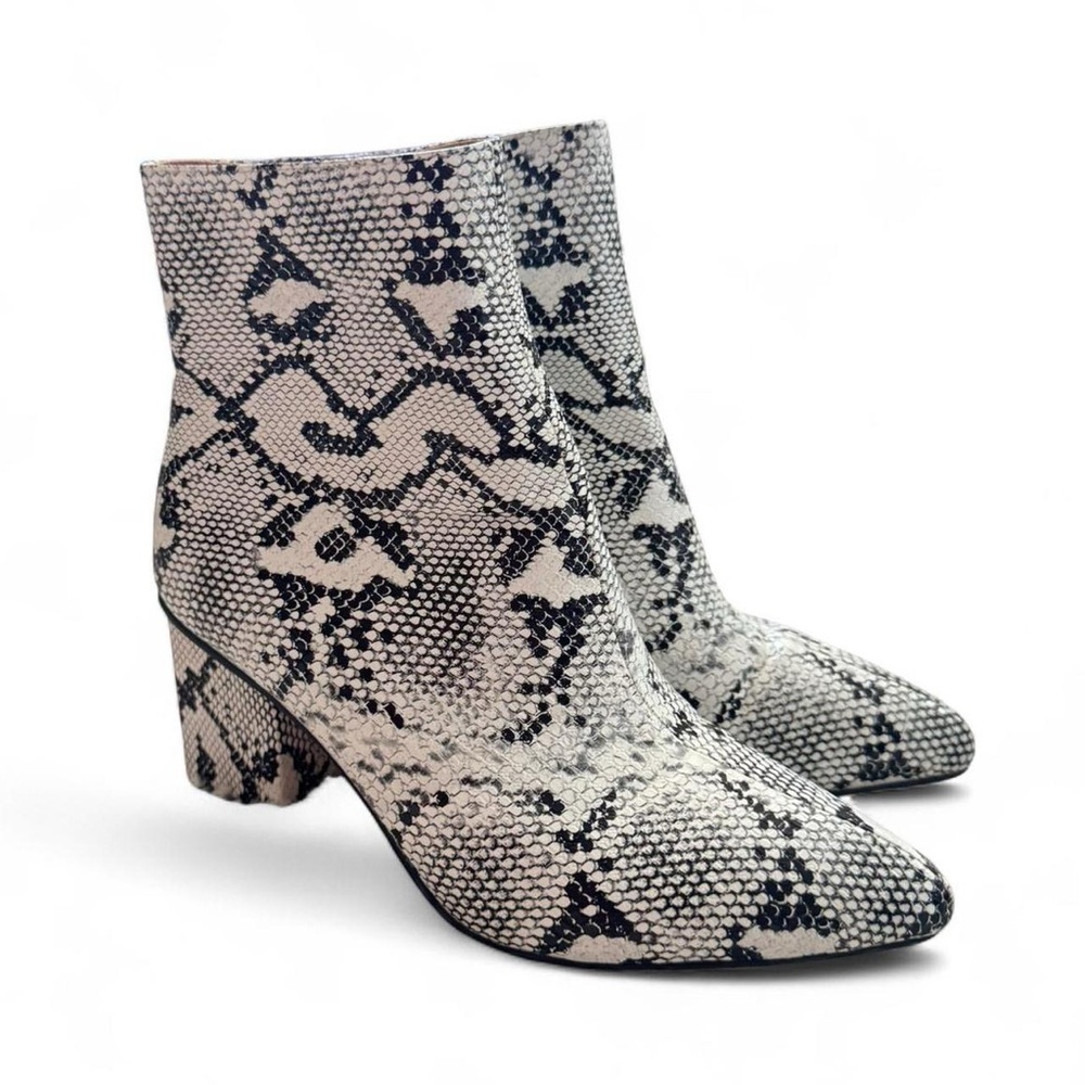 Elegant Snakeskin Ankle Booties